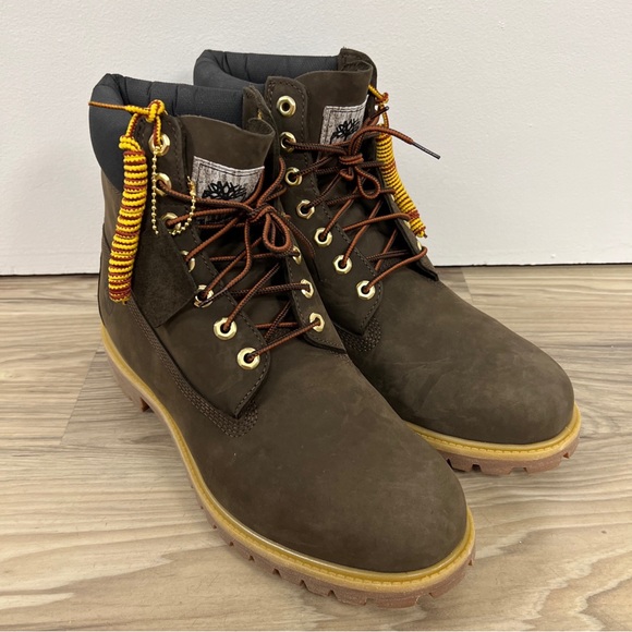 Timberland 6" Waterproof Boots Dark Brown Nubuck Men’s Size 12 TB0A5TJ5 NWOB - Picture 3 of 7